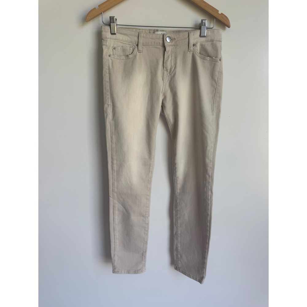 IRO Rudolf Skinny Jeans Beige Sand Stretch Denim Low Rise Slim Fit 28 Minimalist